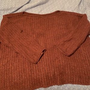 Lou & Grey chunky oversized maroon sweater